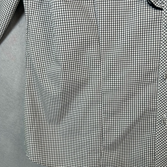 Foxcroft Black/White Gingham Ruffle 3/4 Sleeve Button Down Women’s Shirt Size 16 - Picture 8 of 14